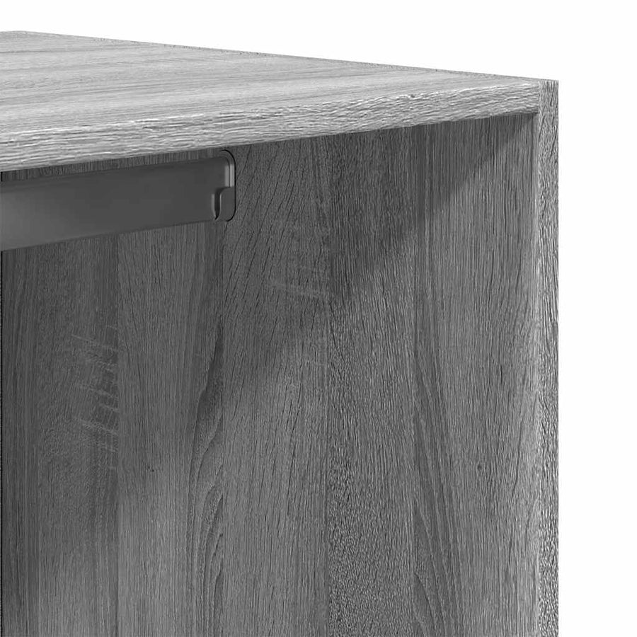 Kledingkast 80x50x200 cm bewerkt hout grijs sonoma eikenkleur