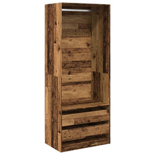 Kledingkast 80x50x200 cm bewerkt hout oud hout
