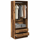 Wardrobe 80x50x200 cm treated old wood