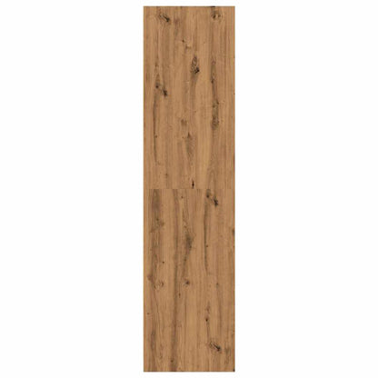 Kledingkast 80x50x200 cm bewerkt hout artisanaal eikenkleur