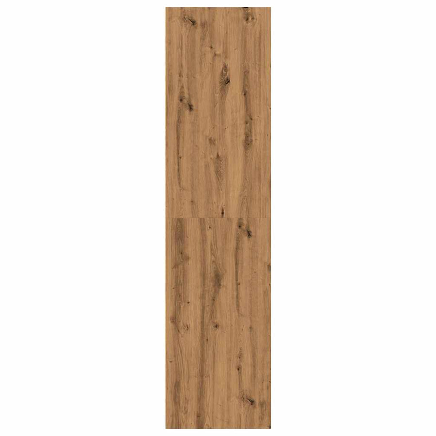 Kledingkast 80x50x200 cm bewerkt hout artisanaal eikenkleur
