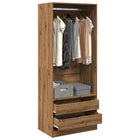 Wardrobe 80x50x200 cm engineered wood artisanal oak color