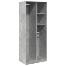 Kledingkast 80x50x200 cm bewerkt hout betongrijs