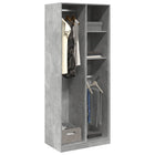 Wardrobe 80x50x200 cm engineered wood concrete grey