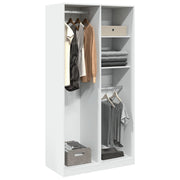 Wardrobe 100x50x200 cm engineered wood white