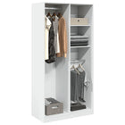 Wardrobe 100x50x200 cm engineered wood white