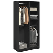 Wardrobe 100x50x200 cm treated wood black