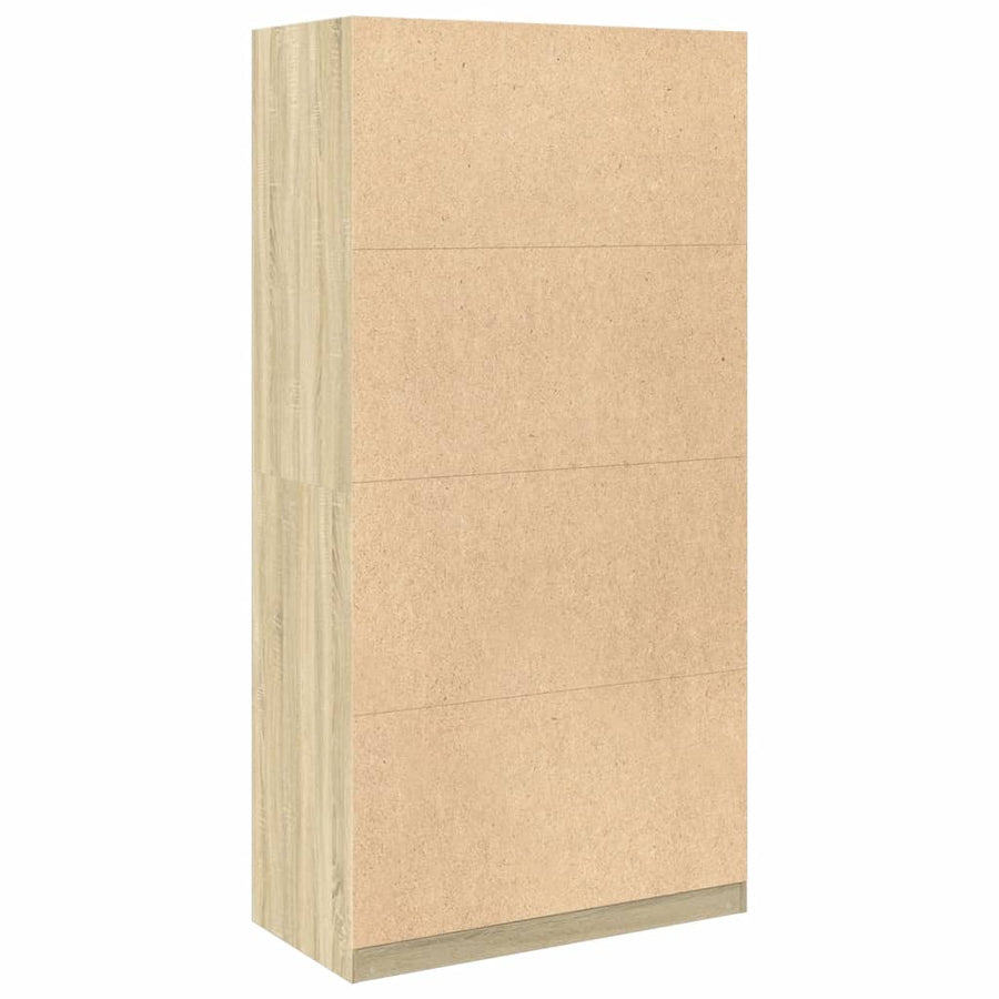 Kledingkast 100x50x200 cm bewerkt hout sonoma eikenkleurig