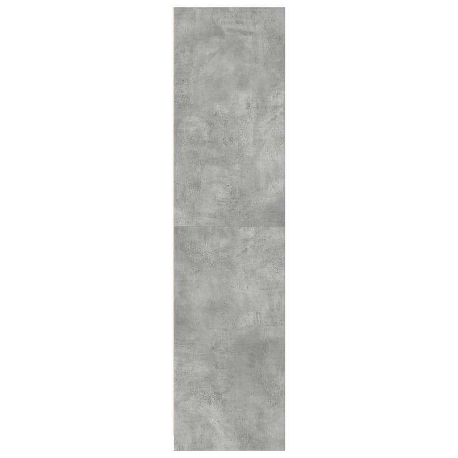 Kledingkast 100x50x200 cm bewerkt hout betongrijs