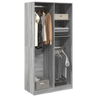 Wardrobe 100x50x200 cm engineered wood grey Sonoma oak colour