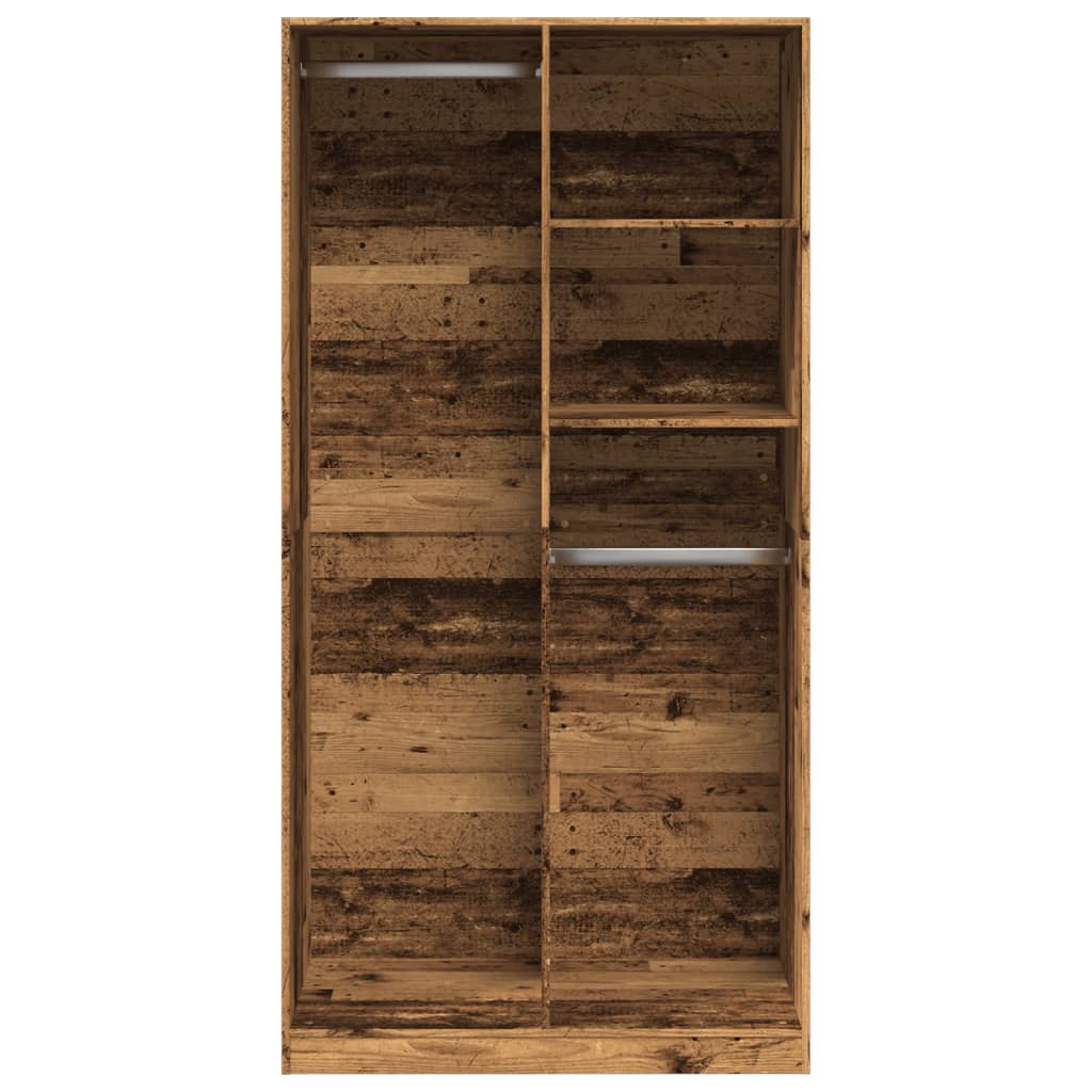 Kledingkast Bewerkt Hout Oud Hout 100 x 50 x 200 cm