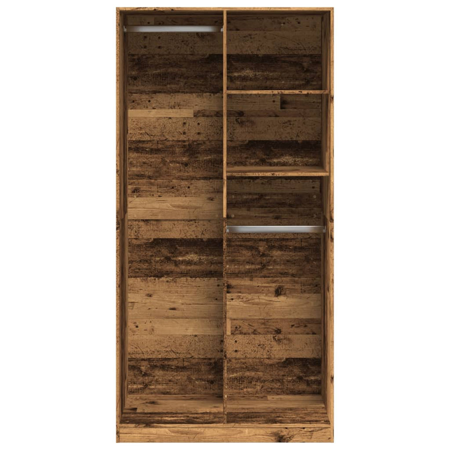 Kledingkast Bewerkt Hout Oud Hout 100 x 50 x 200 cm