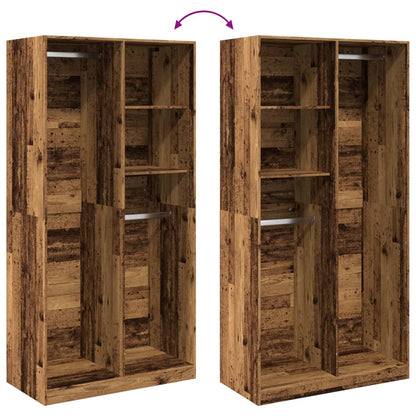 Kledingkast Bewerkt Hout Oud Hout 100 x 50 x 200 cm