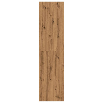 Kledingkast Bewerkt Hout Artisanaal Eikenkleurig 2 schappen