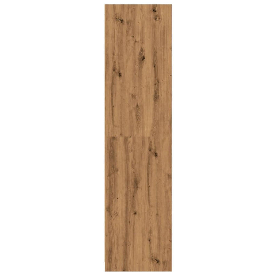 Kledingkast Bewerkt Hout Artisanaal Eikenkleurig 2 schappen