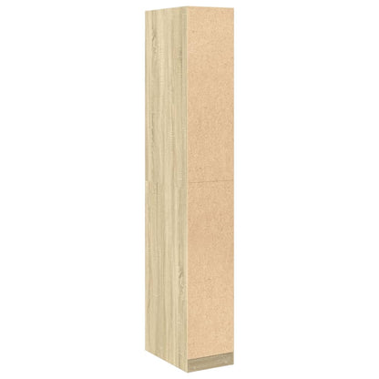 Kledingkast 30x50x200 cm bewerkt hout sonoma eikenkleurig
