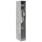 Wardrobe 30x50x200 cm treated wood concrete grey
