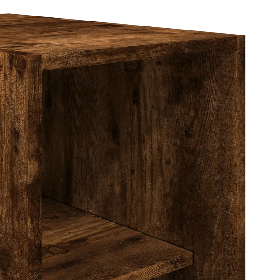 Kledingkast 30x50x200 cm bewerkt hout gerookt eikenkleurig