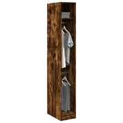 Kledingkast 30x50x200 cm bewerkt hout gerookt eiken