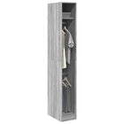 Wardrobe 30x50x200 cm processed wood grey Sonoma oak colour