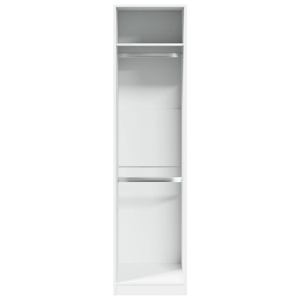 Kledingkast 50x50x200 cm bewerkt hout wit