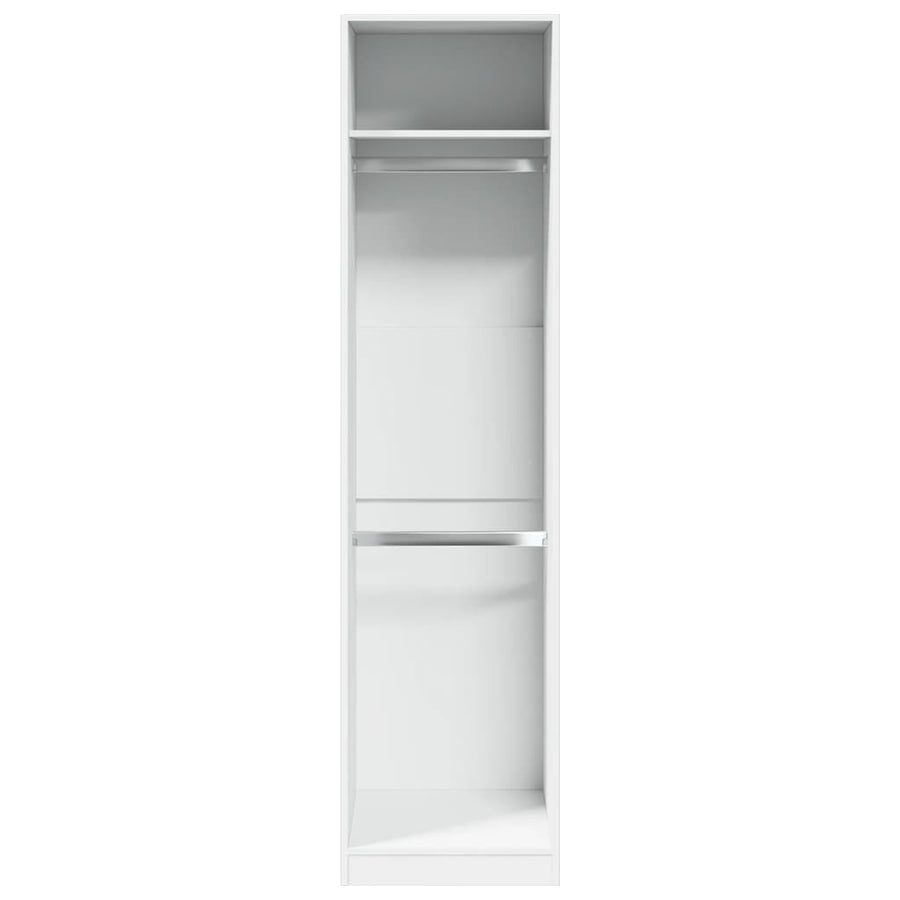 Kledingkast 50x50x200 cm bewerkt hout wit