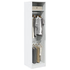 Wardrobe 50x50x200 cm engineered wood white