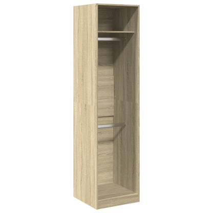 Kledingkast 50x50x200 cm bewerkt hout sonoma eikenkleurig