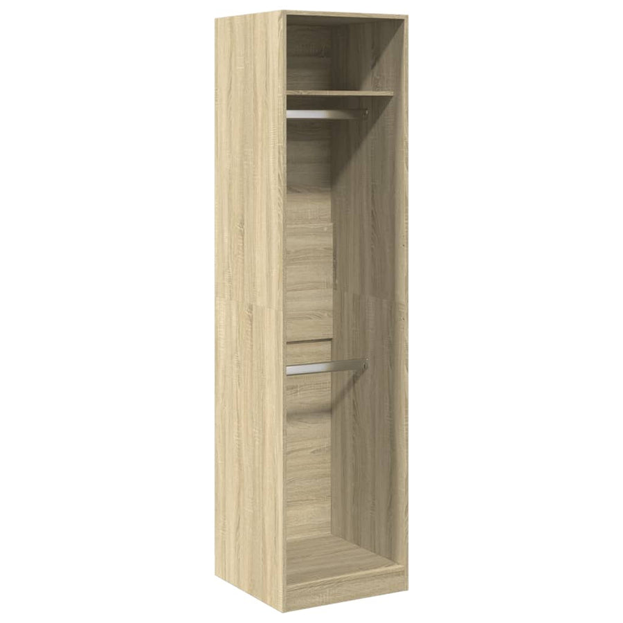 Kledingkast 50x50x200 cm bewerkt hout sonoma eikenkleurig