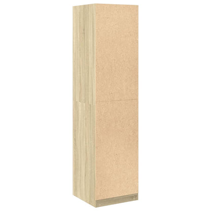 Kledingkast 50x50x200 cm bewerkt hout sonoma eikenkleurig