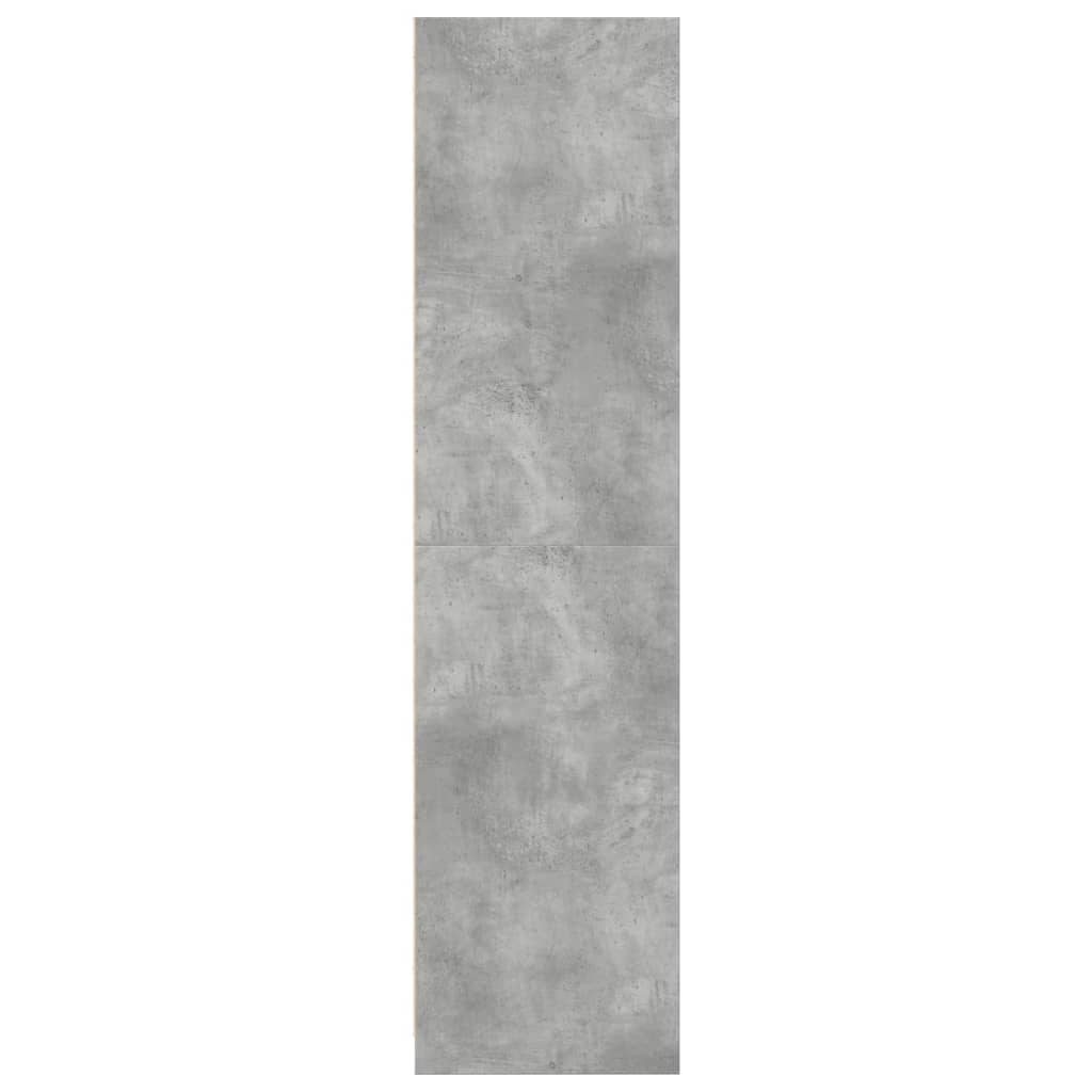 Kledingkast 50x50x200 cm bewerkt hout betongrijs