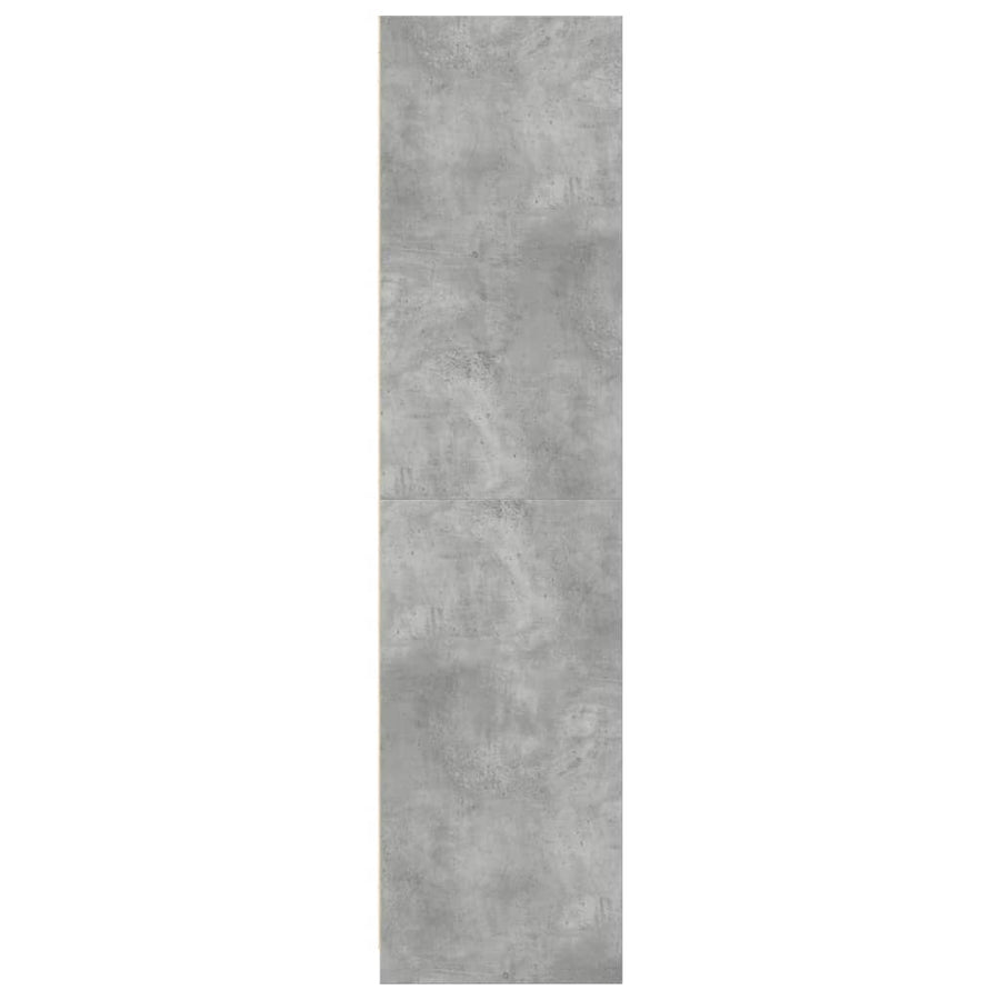 Kledingkast 50x50x200 cm bewerkt hout betongrijs