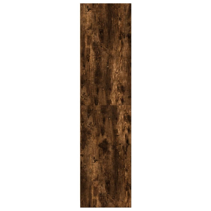 Kledingkast 50x50x200 cm bewerkt hout gerookt eikenkleurig