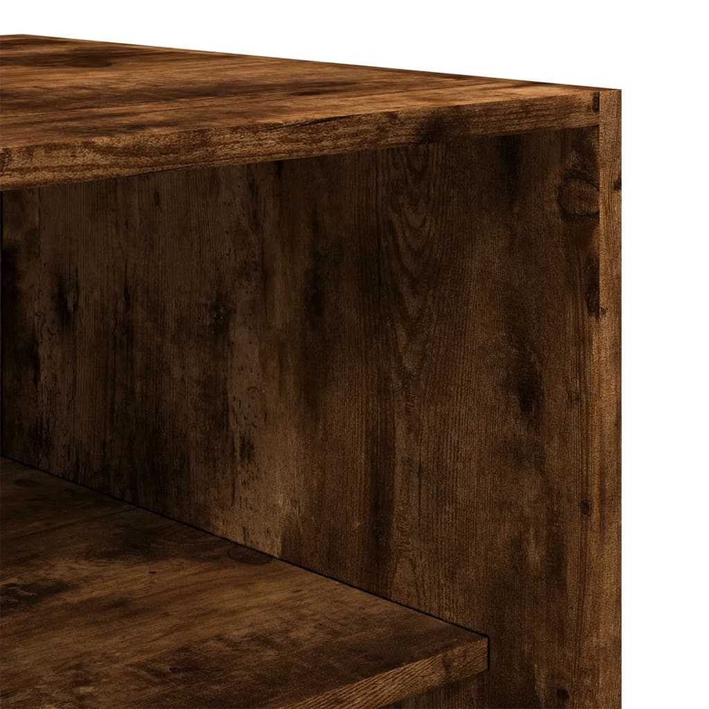 Kledingkast 50x50x200 cm bewerkt hout gerookt eikenkleurig