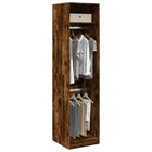 Wardrobe 50x50x200 cm treated wood smoked oak colour