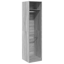 Kledingkast 50x50x200 cm bewerkt hout grijs sonoma