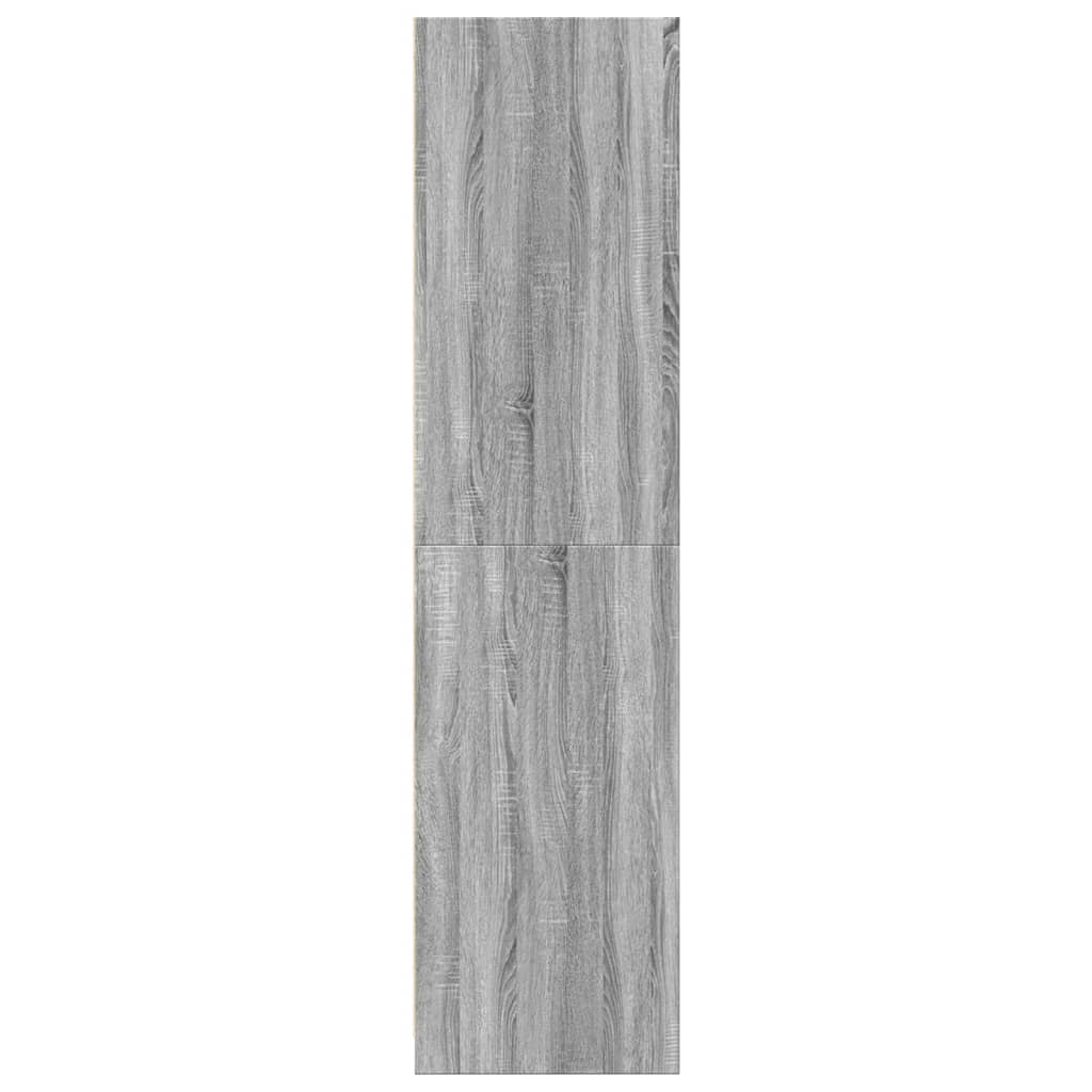 Kledingkast 50x50x200 cm bewerkt hout grijs sonoma