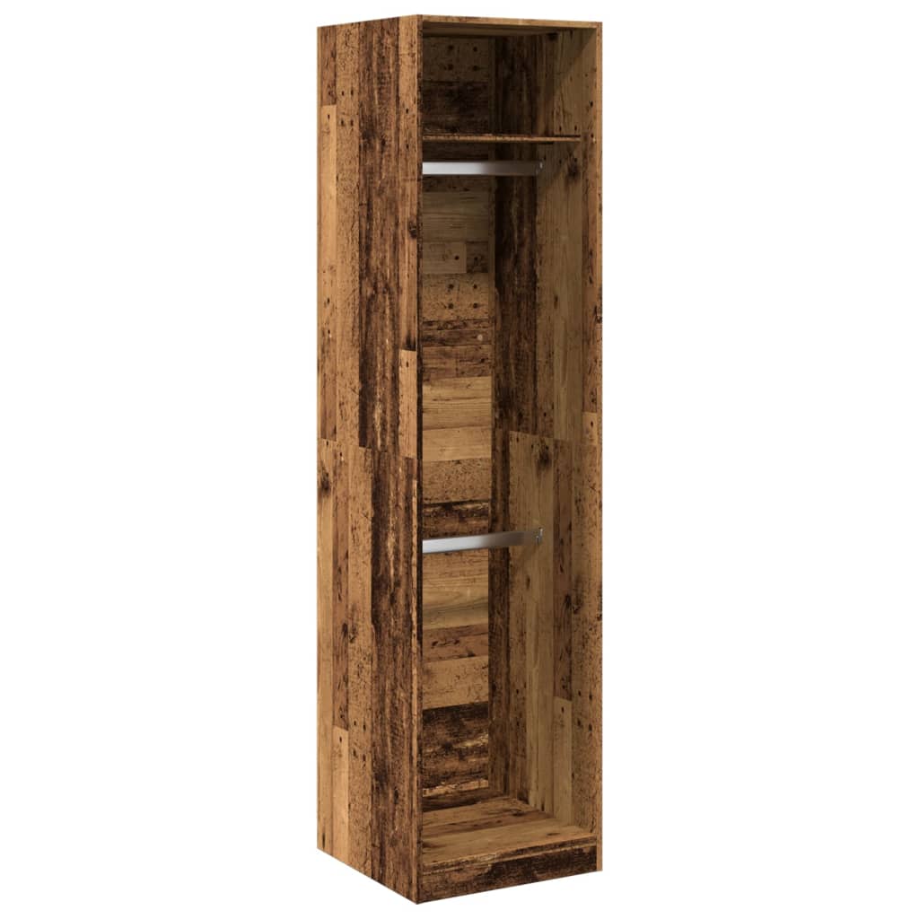 Kledingkast 50x50x200 cm bewerkt hout oud hout