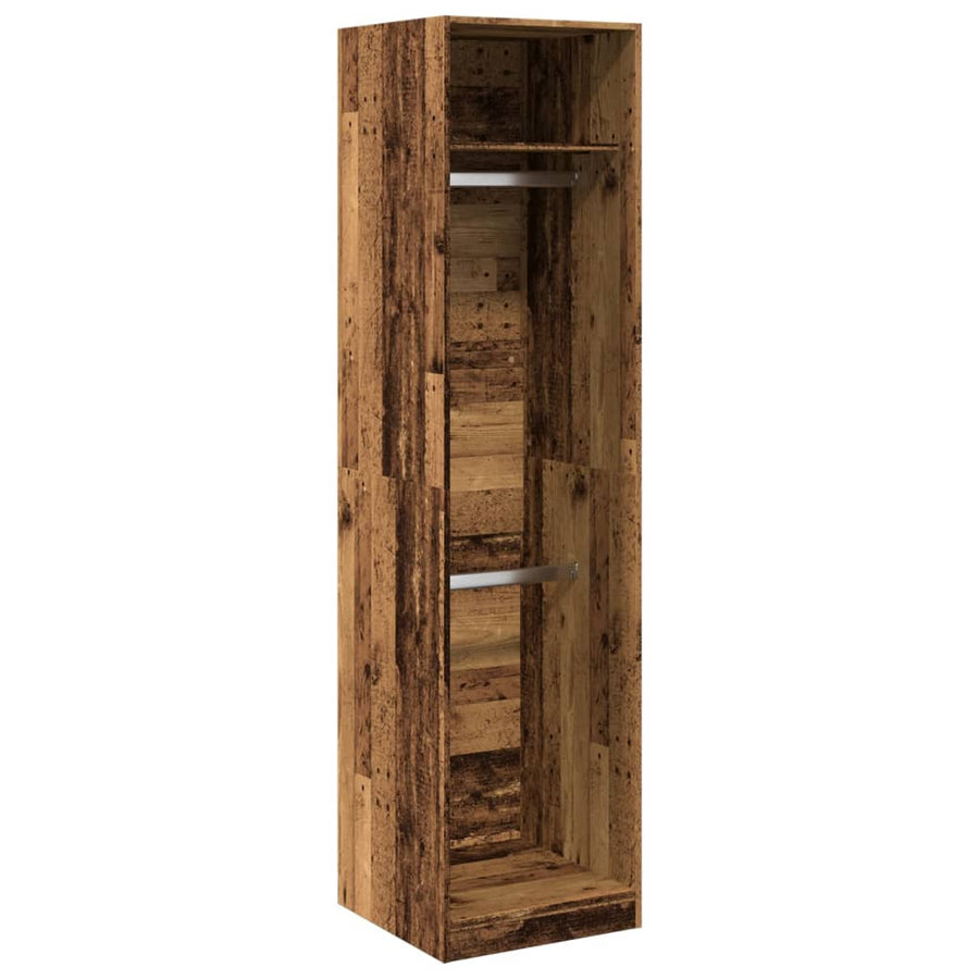 Kledingkast 50x50x200 cm bewerkt hout oud hout