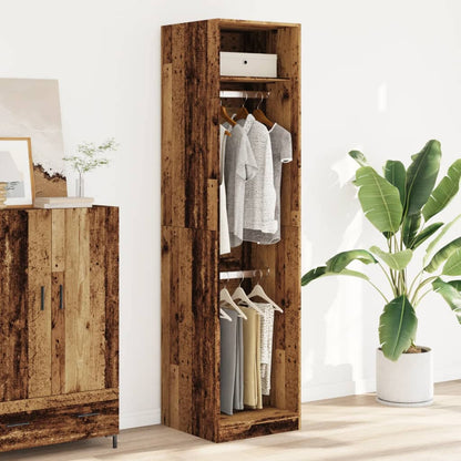 Kledingkast 50x50x200 cm bewerkt hout oud hout
