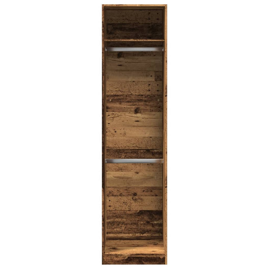 Kledingkast 50x50x200 cm bewerkt hout oud hout