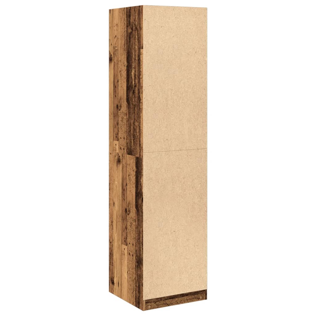 Kledingkast 50x50x200 cm bewerkt hout oud hout