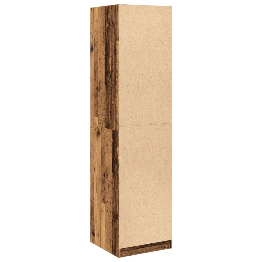Kledingkast 50x50x200 cm bewerkt hout oud hout