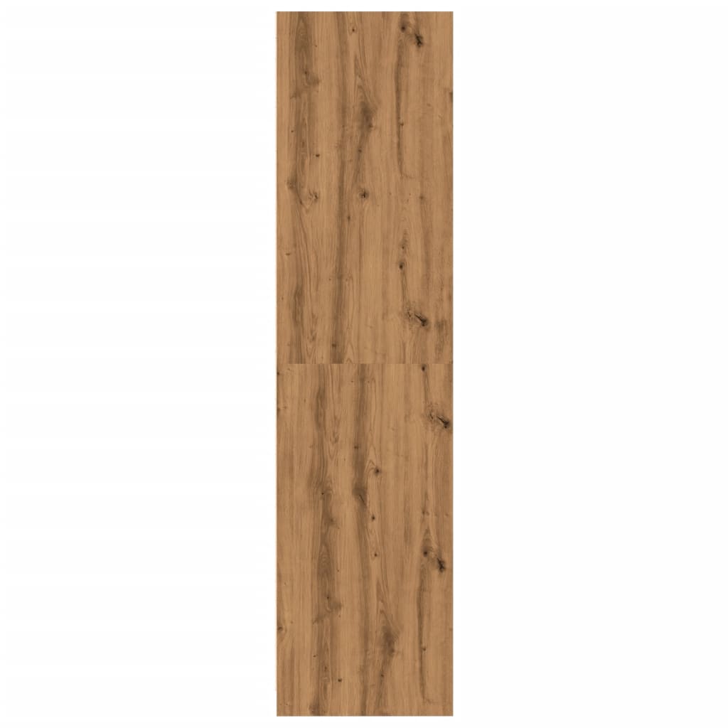 Kledingkast 50x50x200 cm bewerkt hout artisanaal eikenkleurig