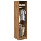 Kledingkast 50x50x200 cm bewerkt hout eikenkleurig