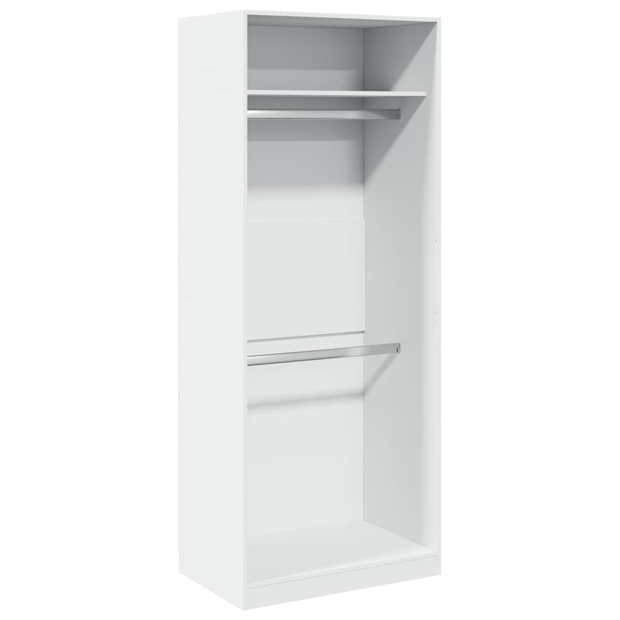 Kledingkast 80x50x200 cm bewerkt hout wit