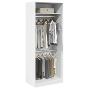 Wardrobe 80x50x200 cm engineered wood white