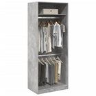 Wardrobe 80x50x200 cm engineered wood concrete grey