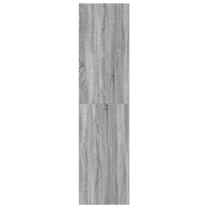 Kledingkast 80x50x200 cm bewerkt hout grijs sonoma eikenkleur