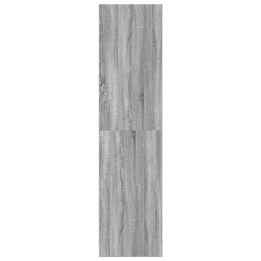 Kledingkast 80x50x200 cm bewerkt hout grijs sonoma eikenkleur